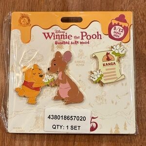 Brand new Disney Winnie the Pooh Hundred Acre Wood Kanga 8/12 Pin Set